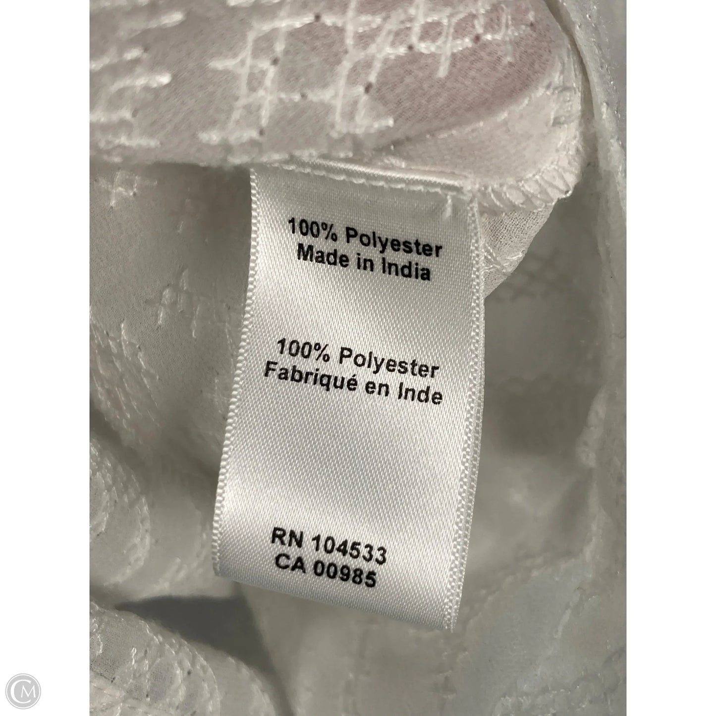 Blouse Long Sleeve By Nanette Lepore In Black & Cream, Size: S