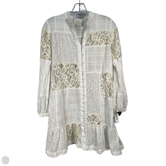 Tunic Long Sleeve By Johnny Was In Cream, Size: S