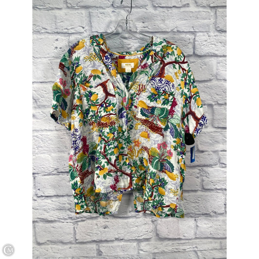 Top Short Sleeve By Maeve In Multi-colored, Size: L