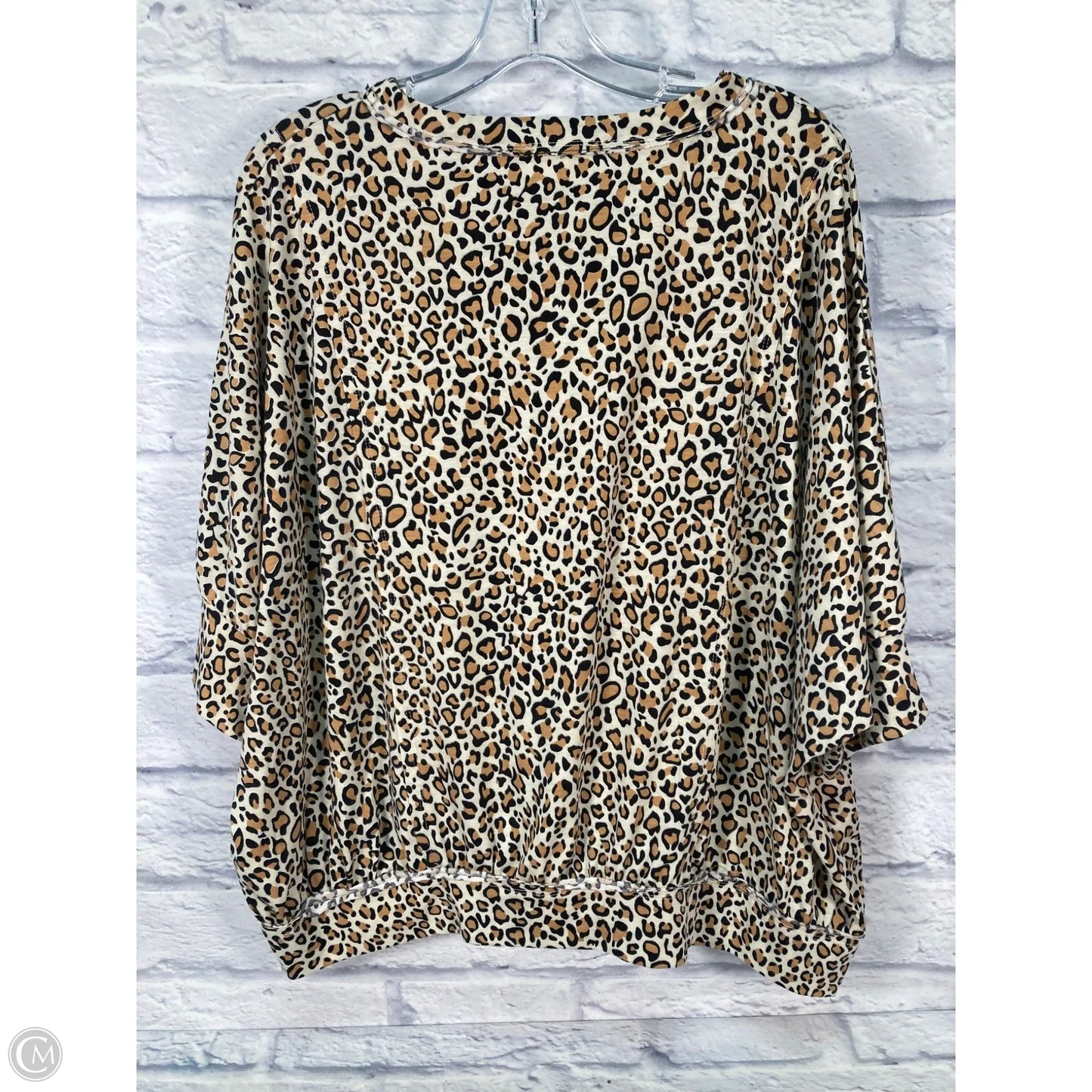 Top Short Sleeve By Bibi In Animal Print, Size: M