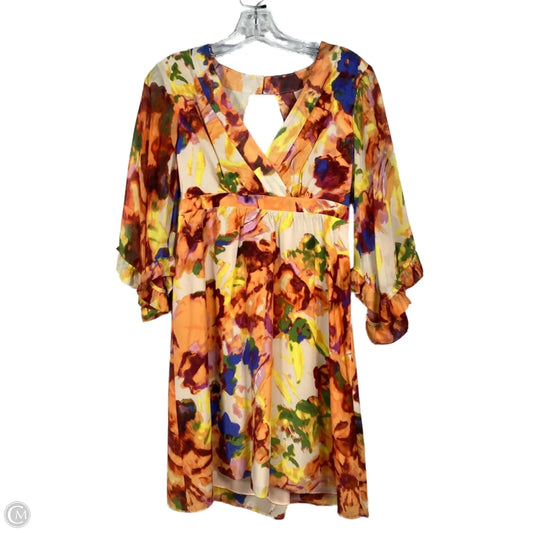Dress Casual Short By Maeve In Orange & Yellow, Size: Xs