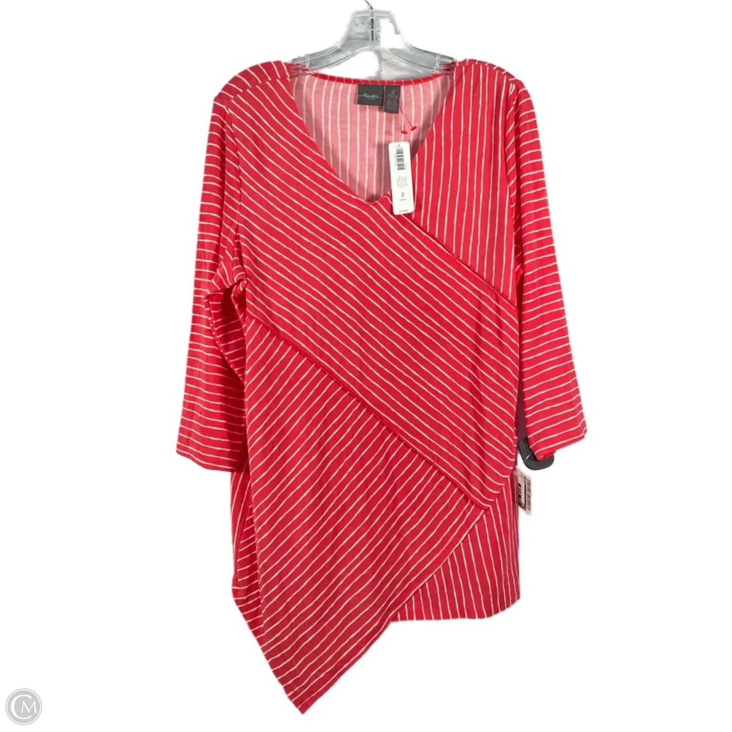 Top Long Sleeve By Chicos In Orange, Size: L