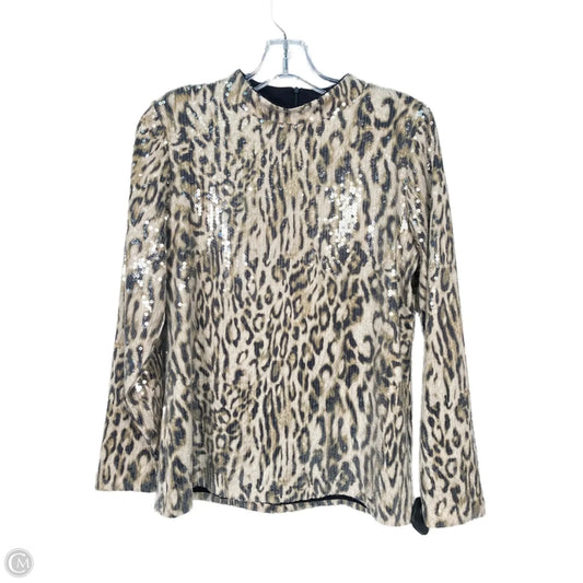 Top Long Sleeve By Chicos In Animal Print, Size: M