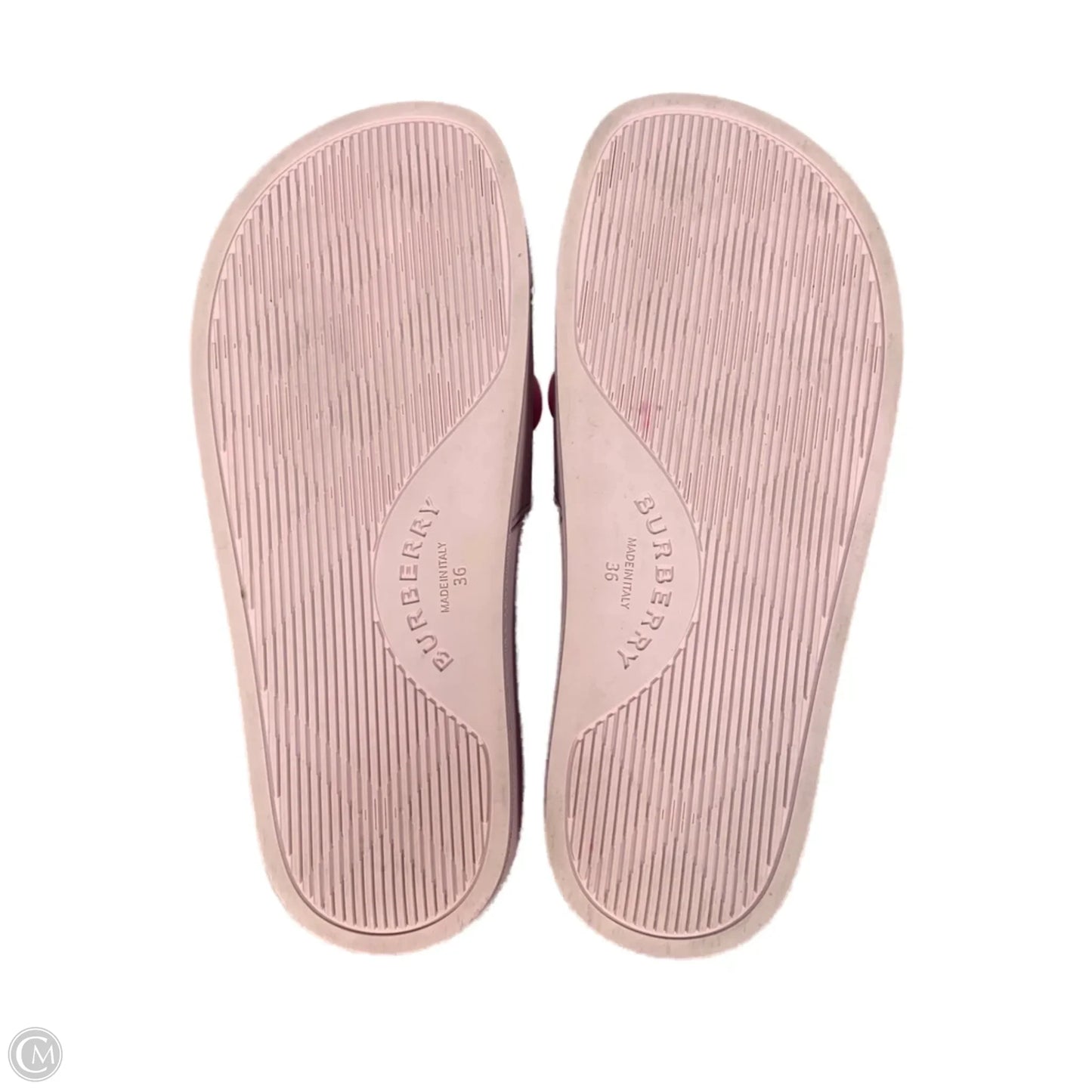 Sandals Luxury Designer By Burberry In Pink, Size: 6
