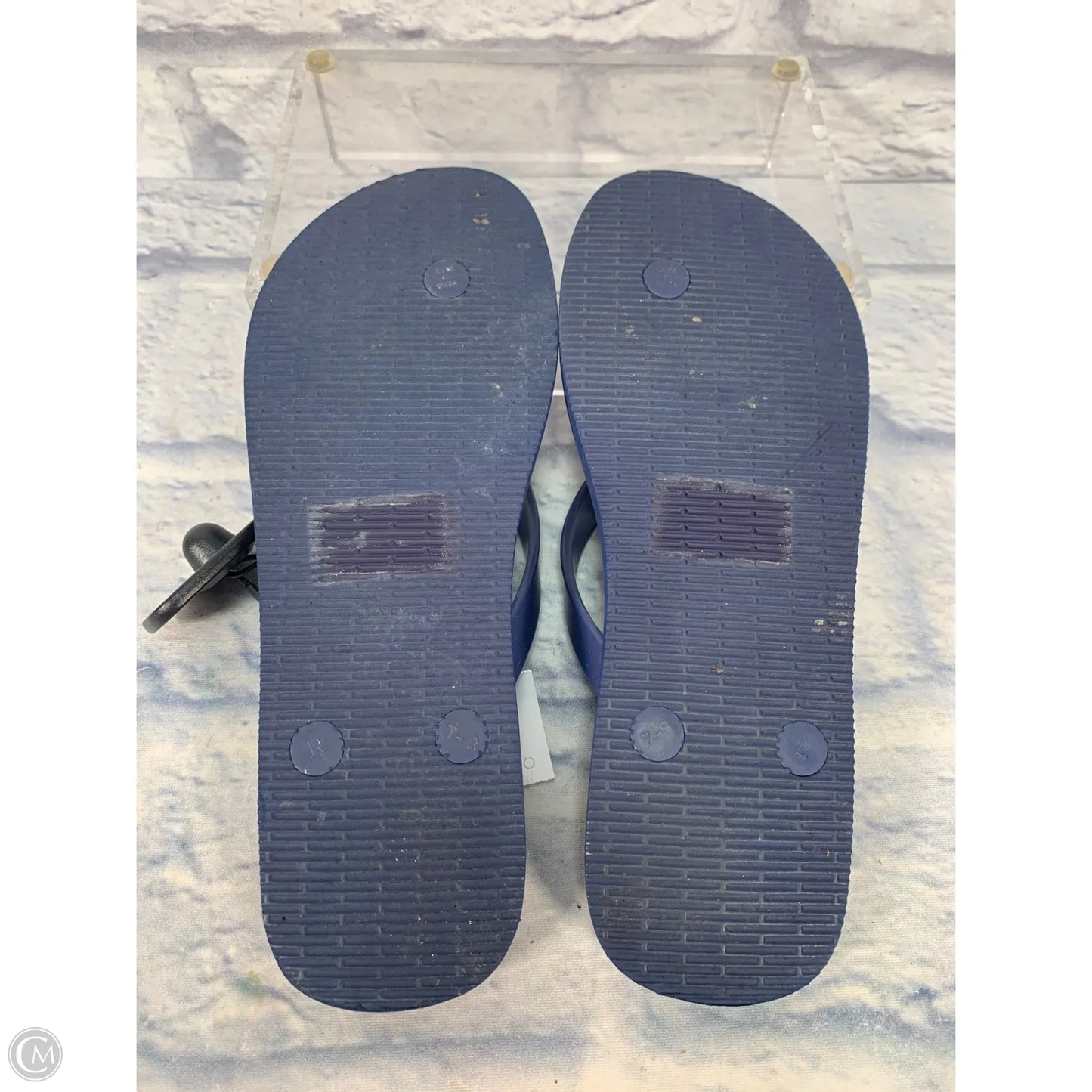 Sandals Flip Flops By Johnny Was In Blue, Size: 7