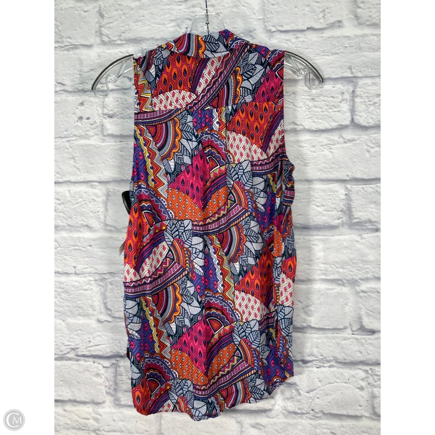 Top Sleeveless By Maeve In Orange & Pink, Size: Xs