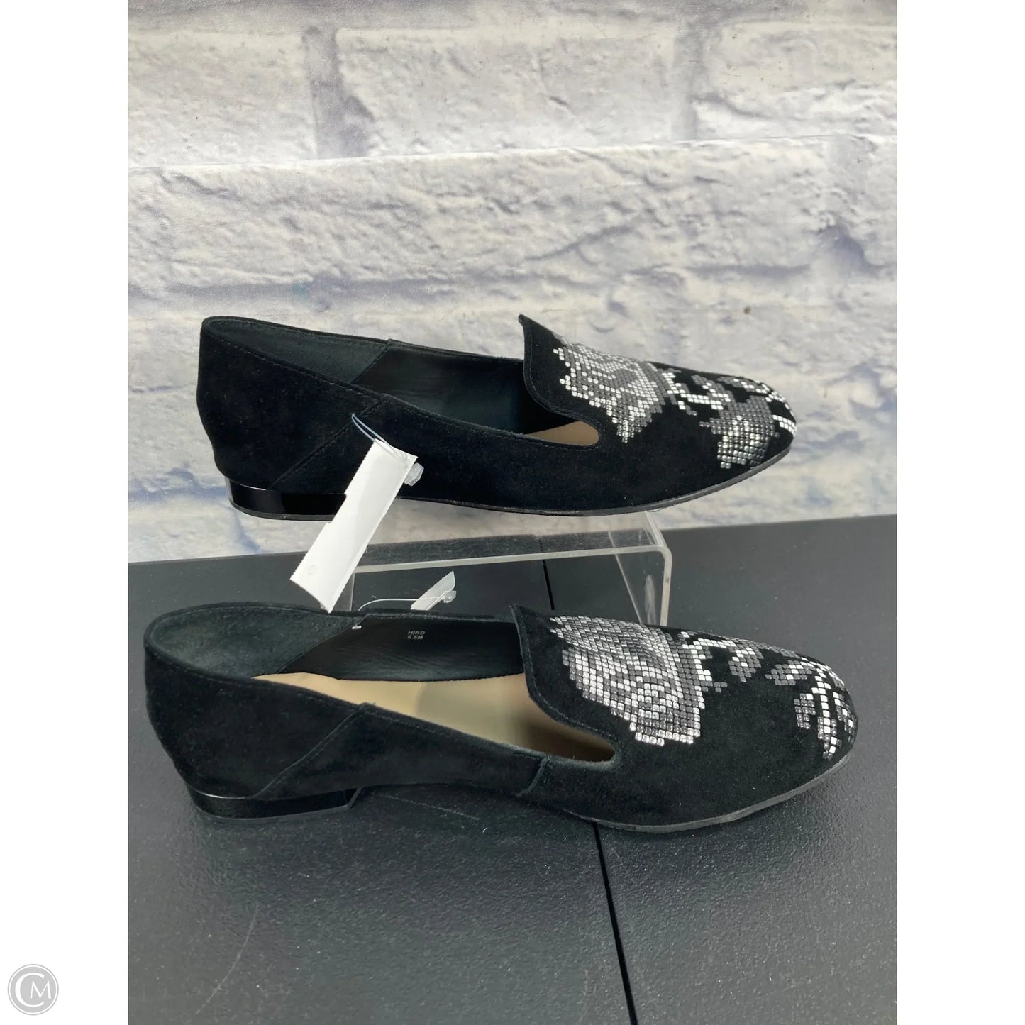 Shoes Flats By Donald Pliner In Black & Silver, Size: 6.5