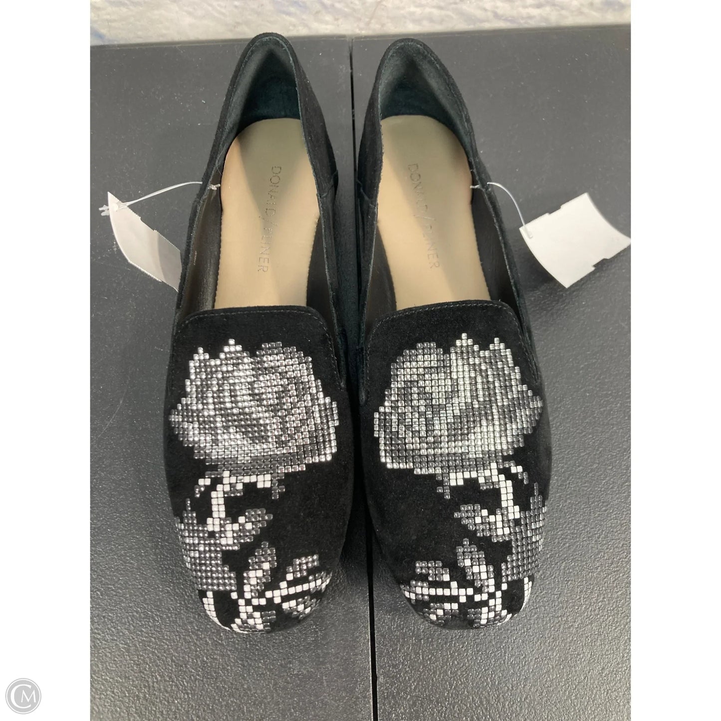 Shoes Flats By Donald Pliner In Black & Silver, Size: 6.5