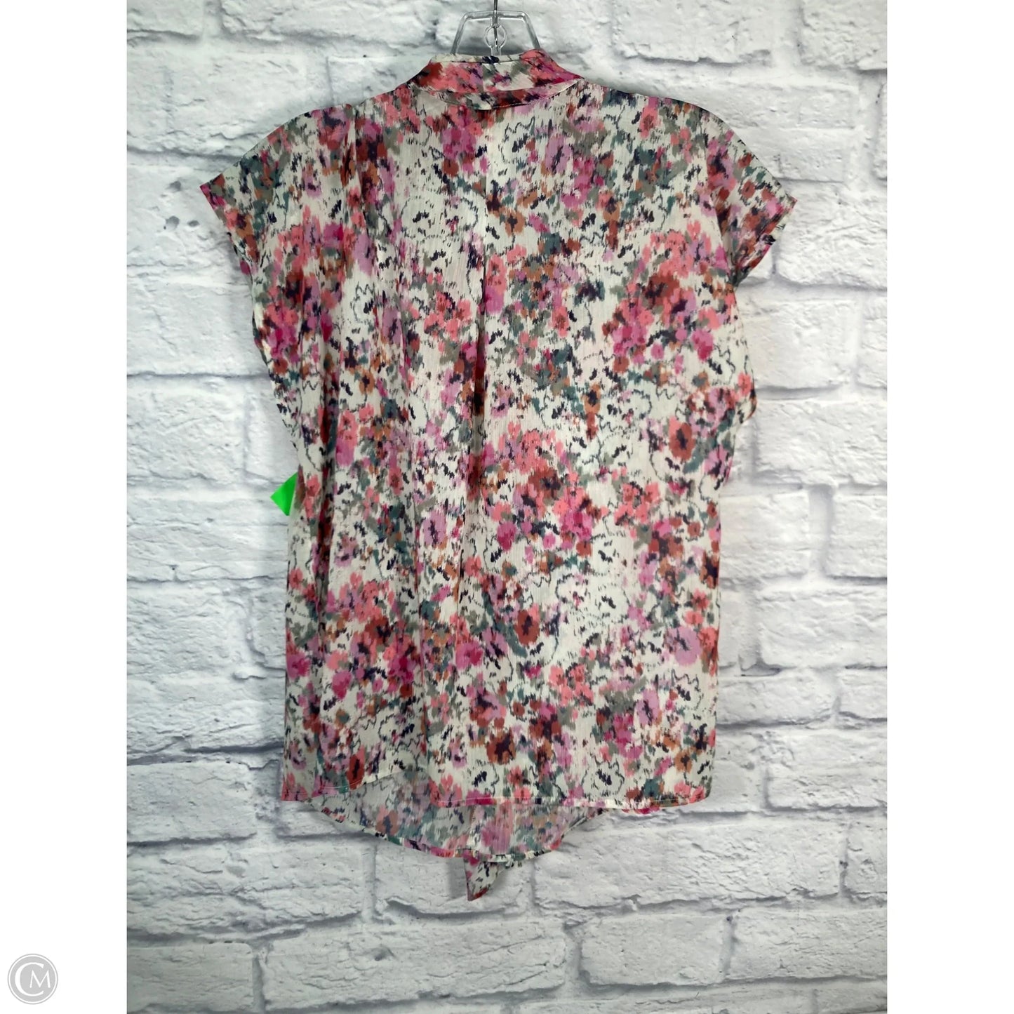 Blouse Short Sleeve By Liverpool In Floral Print, Size: L