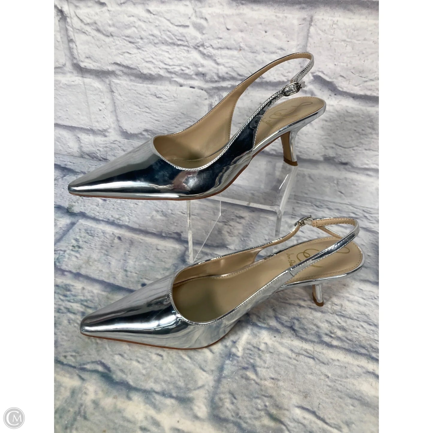 Shoes Heels Kitten By Sam Edelman In Silver, Size: 8