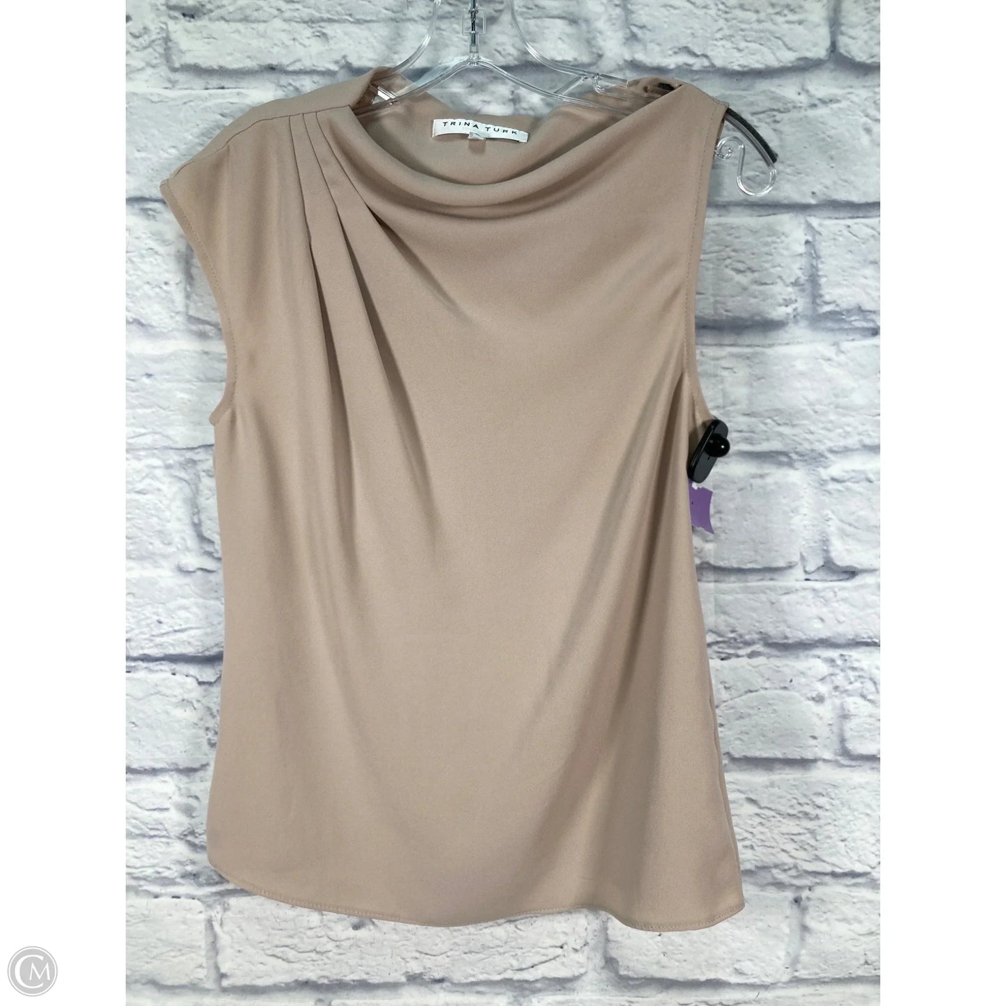 Blouse Sleeveless By Trina Turk In Cream, Size: S