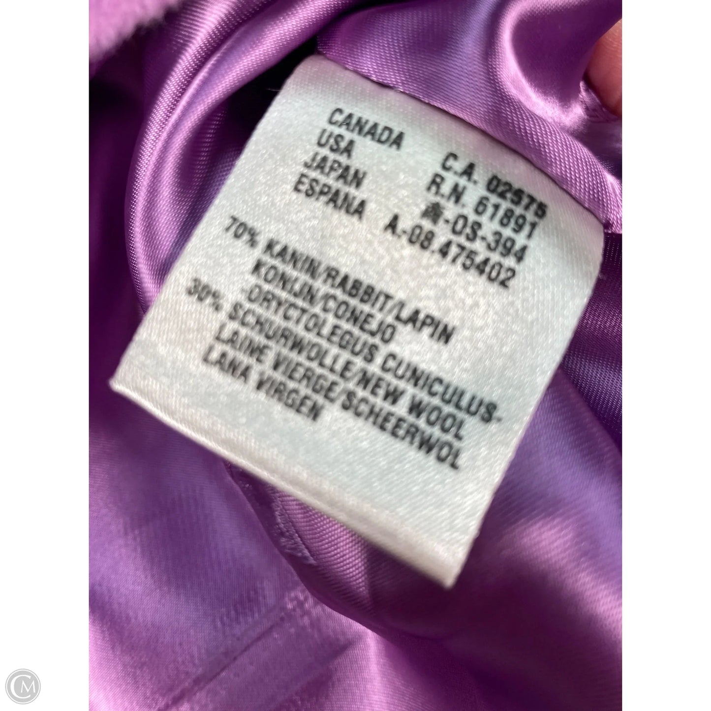 Blazer Designer By Escada In Purple, Size: L