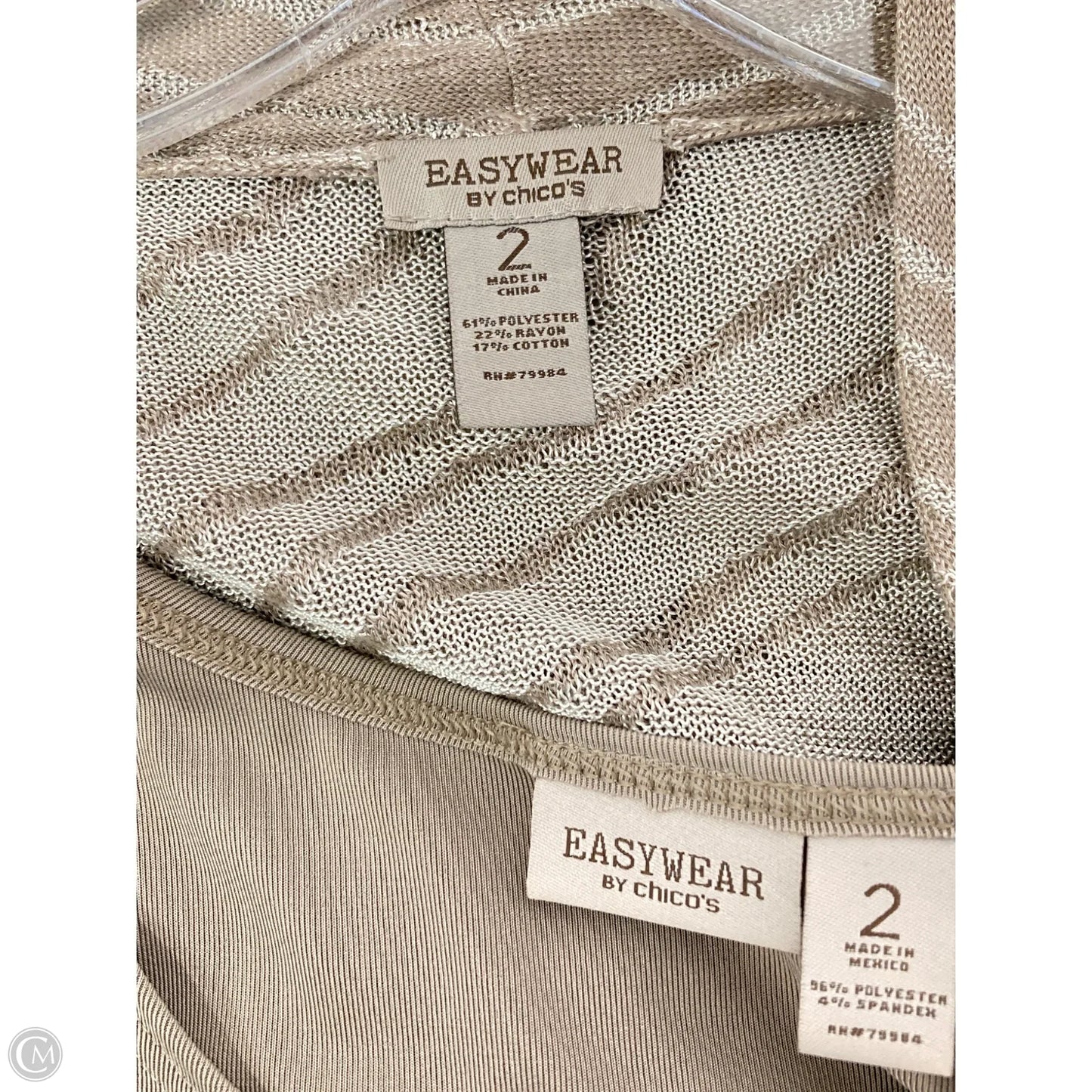 Sweater 2pc By Chicos In Tan, Size: L