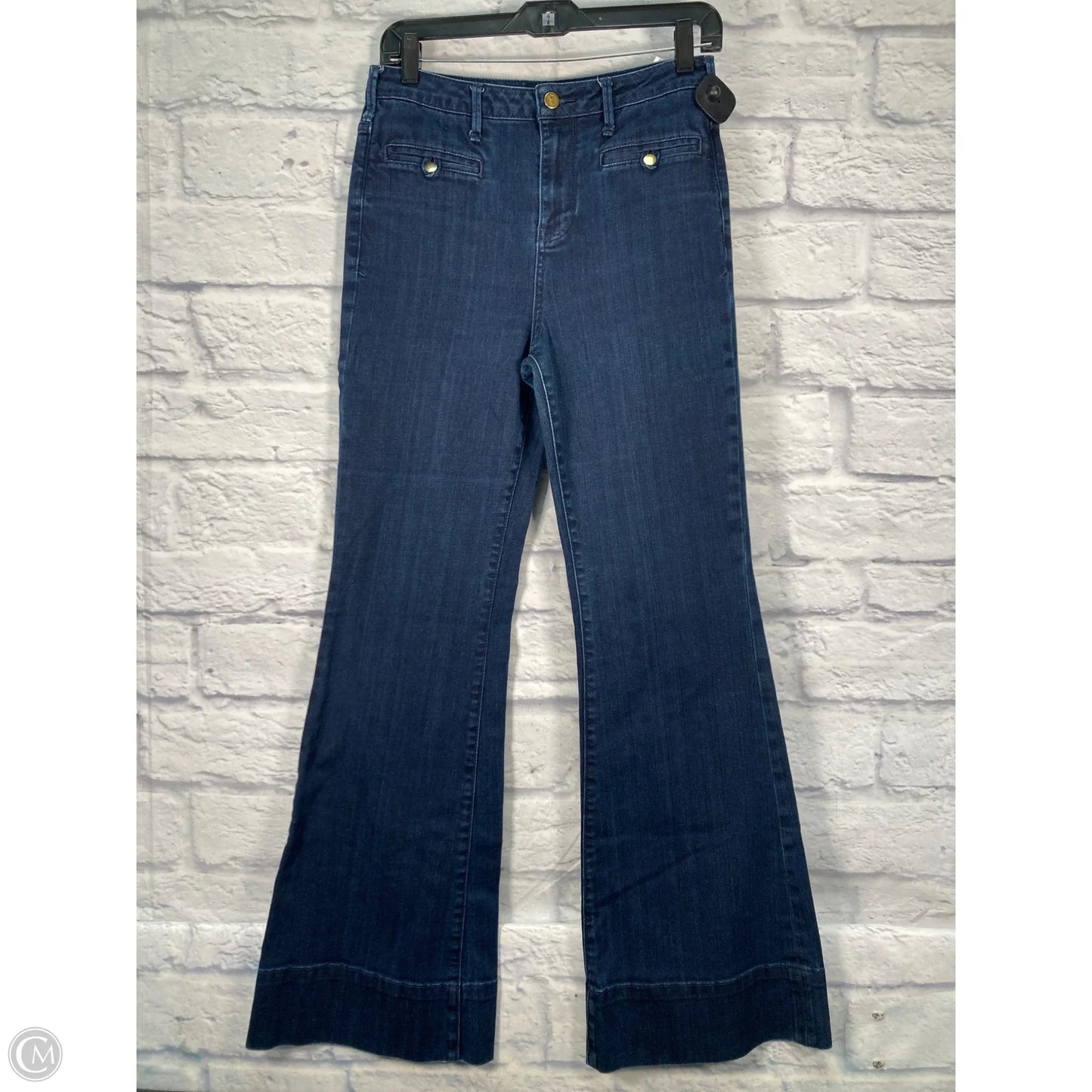 Jeans Flared By Pilcro In Blue Denim, Size: 8