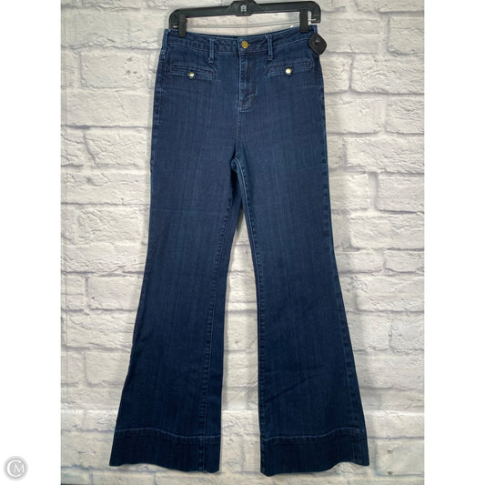 Jeans Flared By Pilcro In Blue Denim, Size: 8