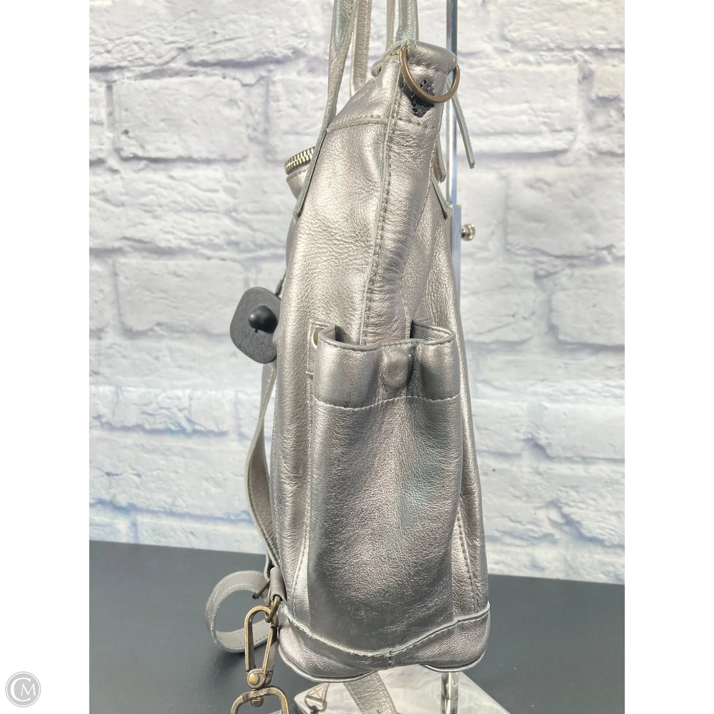 Handbag Leather By Clothes Mentor, Size: Large