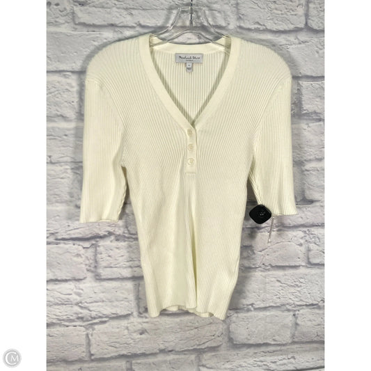 Top Short Sleeve By Michael Stars In Cream, Size: M