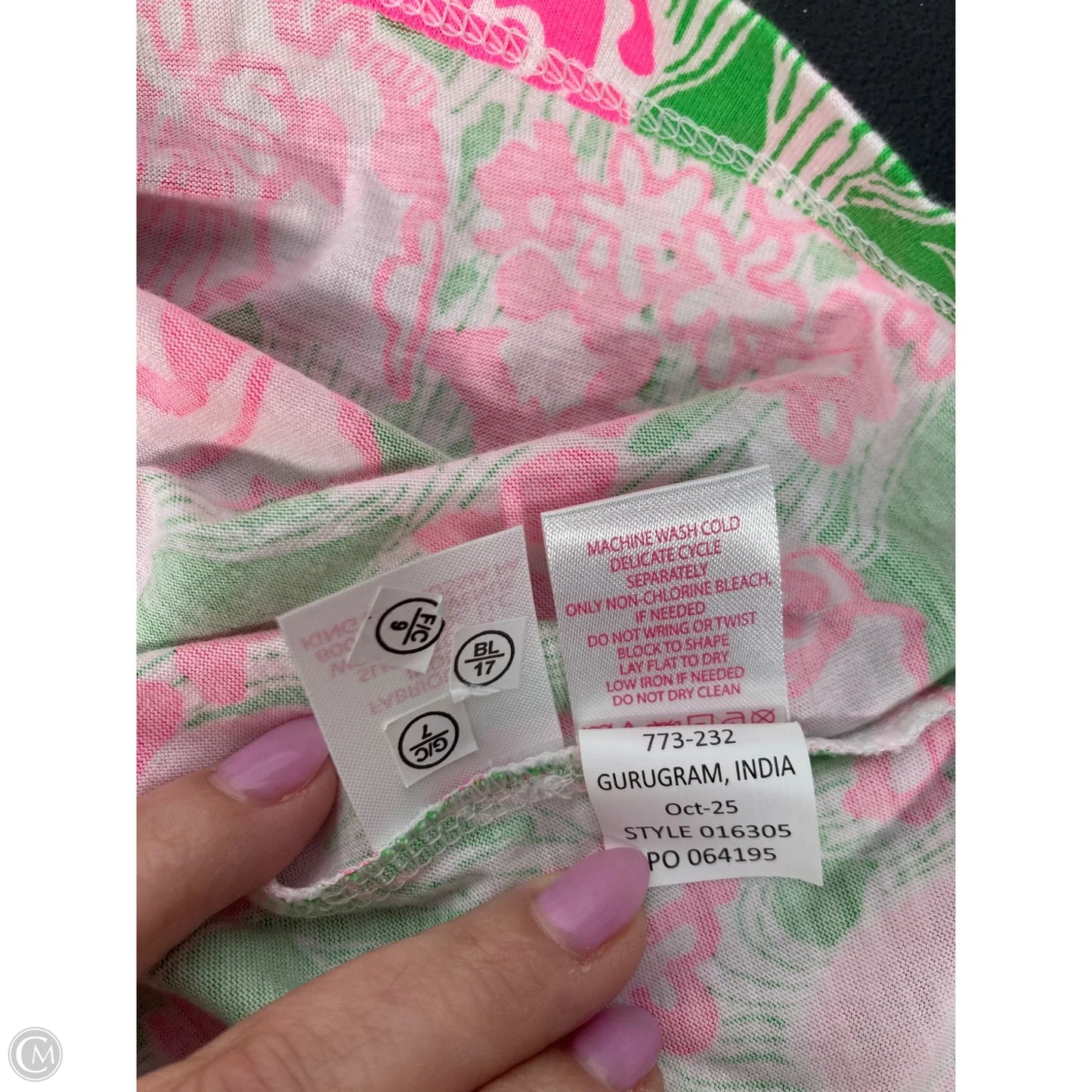 Dress Designer By Lilly Pulitzer In Green & Pink, Size: Xs