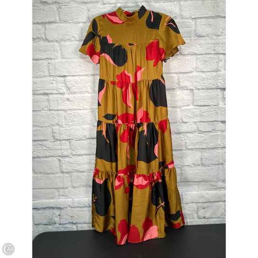 Dress Casual Midi By Corey Lynn Calter In Brown & Pink, Size: Xs