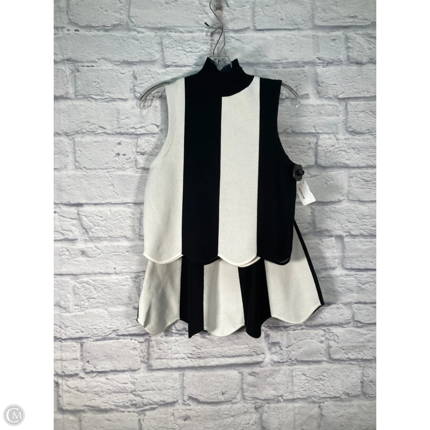Skirt Set 2pc By Anthropologie In Black & White, Size: S