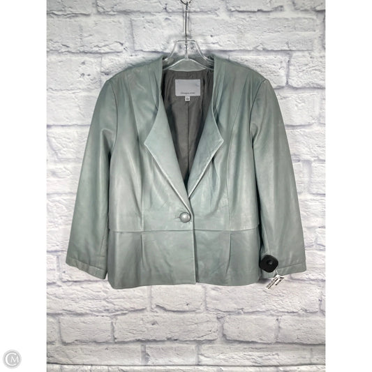 Jacket Leather By Classiques Entier In Grey, Size: L