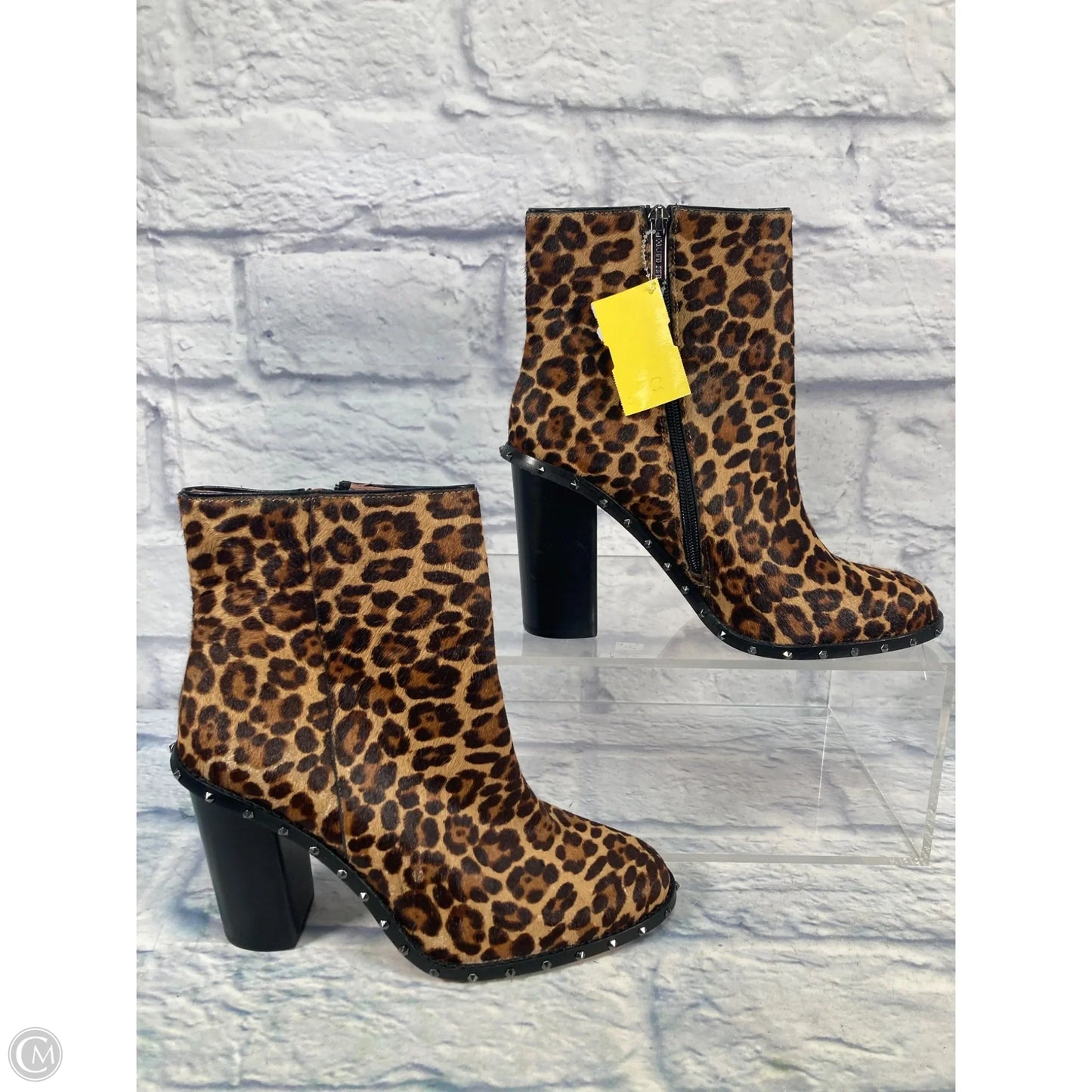Boots Ankle Heels By Gianni Bini In Animal Print, Size: 10