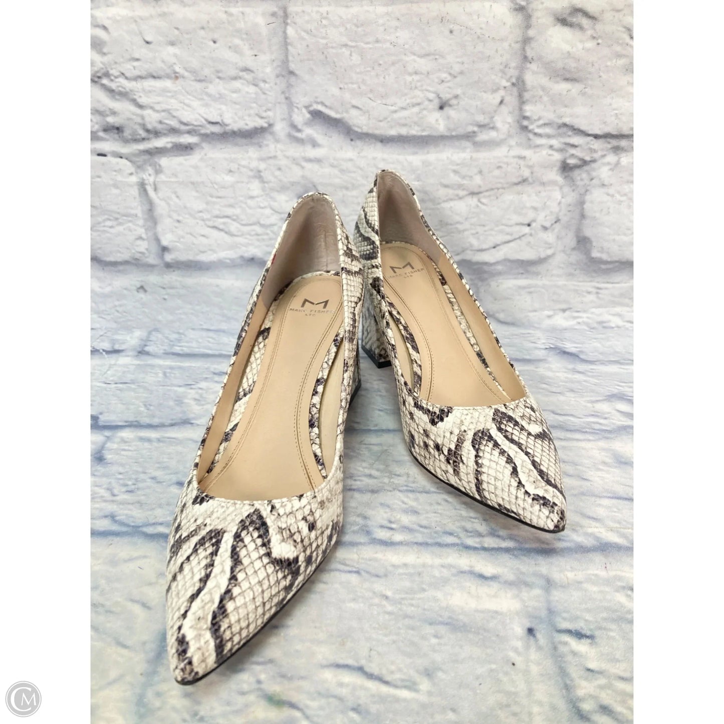 Shoes Heels Block By Marc Fisher In Snakeskin Print, Size: 7
