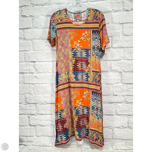 Dress Casual Midi By Johnny Was In Orange, Size: S