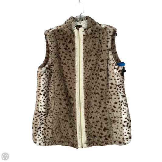 Vest Faux Fur & Sherpa By Multiples In Animal Print, Size: Xl