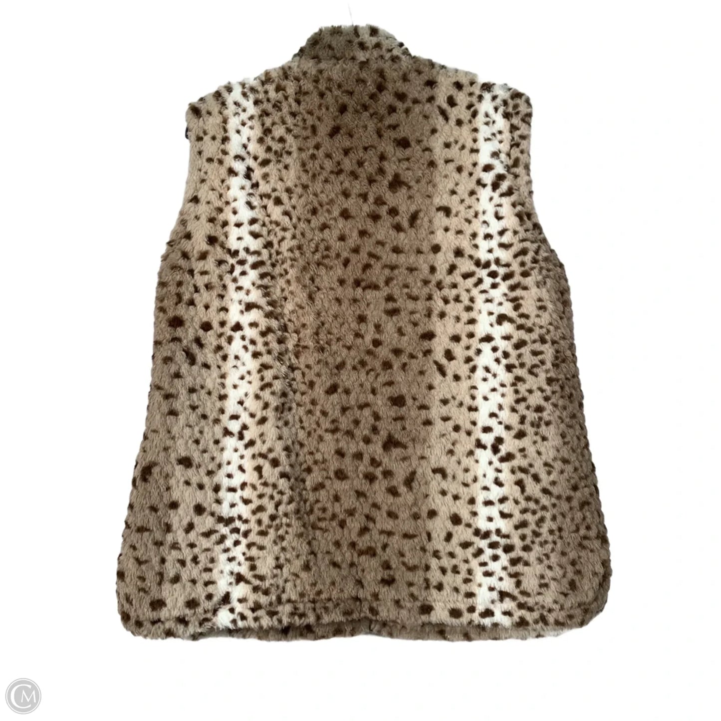 Vest Faux Fur & Sherpa By Multiples In Animal Print, Size: Xl