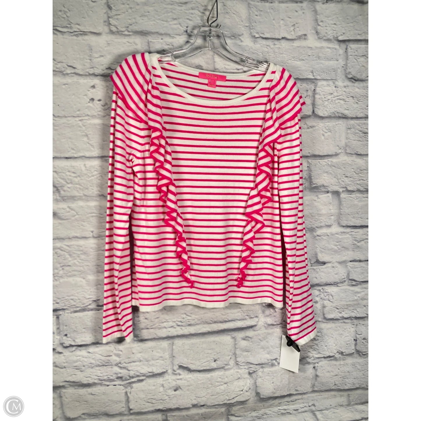 Sweater Designer By Lilly Pulitzer In Striped Pattern, Size: L
