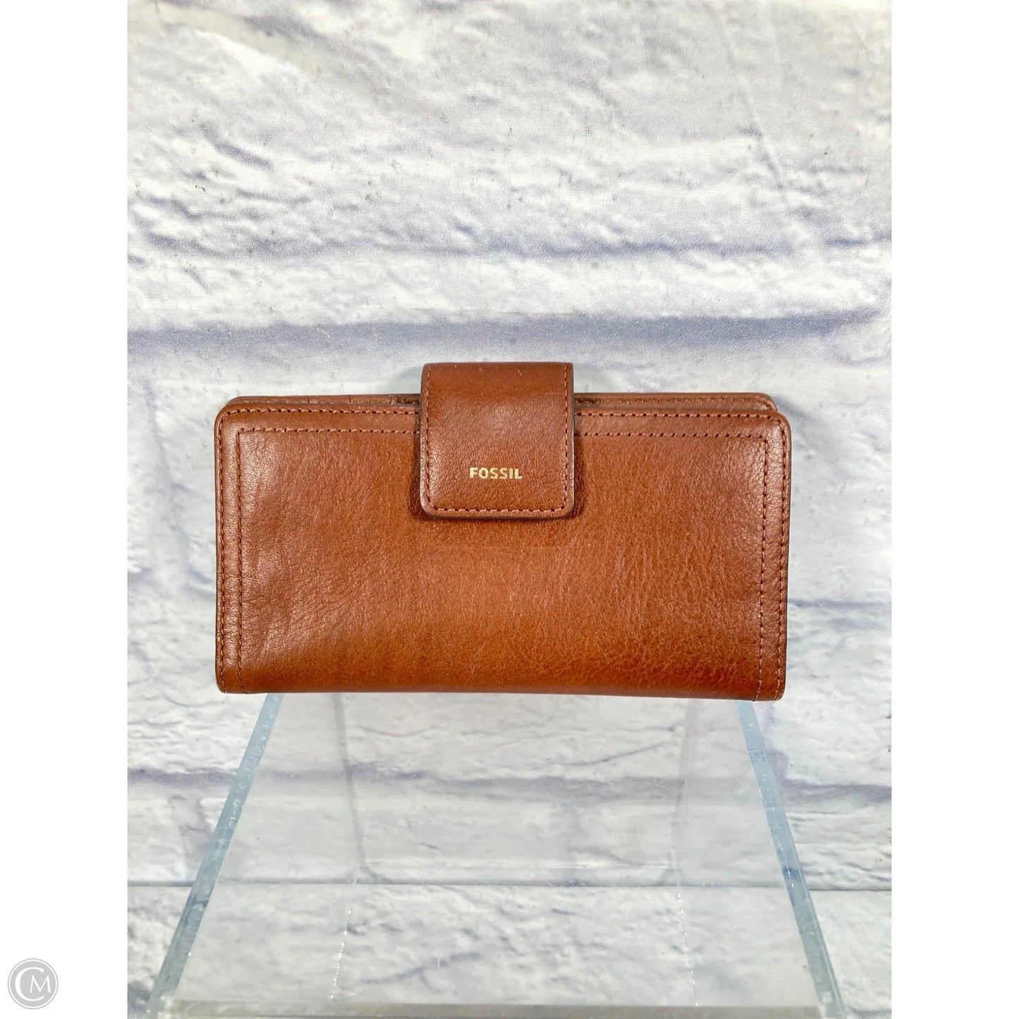 Wallet Leather By Fossil, Size: Medium