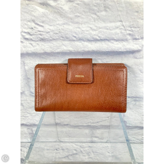 Wallet Leather By Fossil, Size: Medium