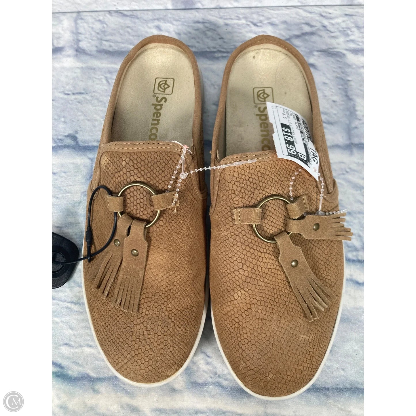 Shoes Flats By Clothes Mentor In Tan, Size: 8.5