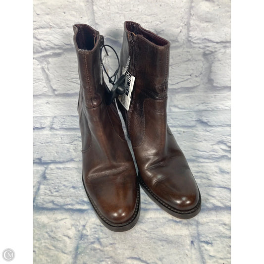 Boots Leather By Via Spiga In Brown, Size: 7