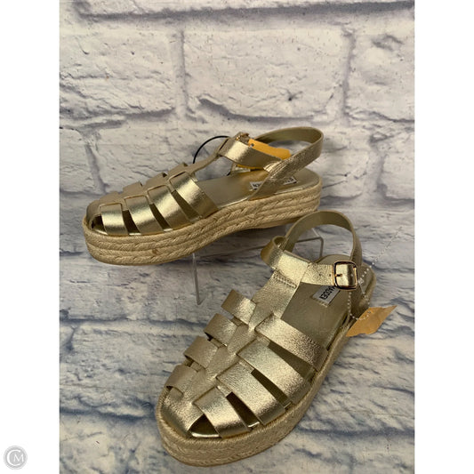 Sandals Heels Platform By Steve Madden In Gold, Size: 6.5