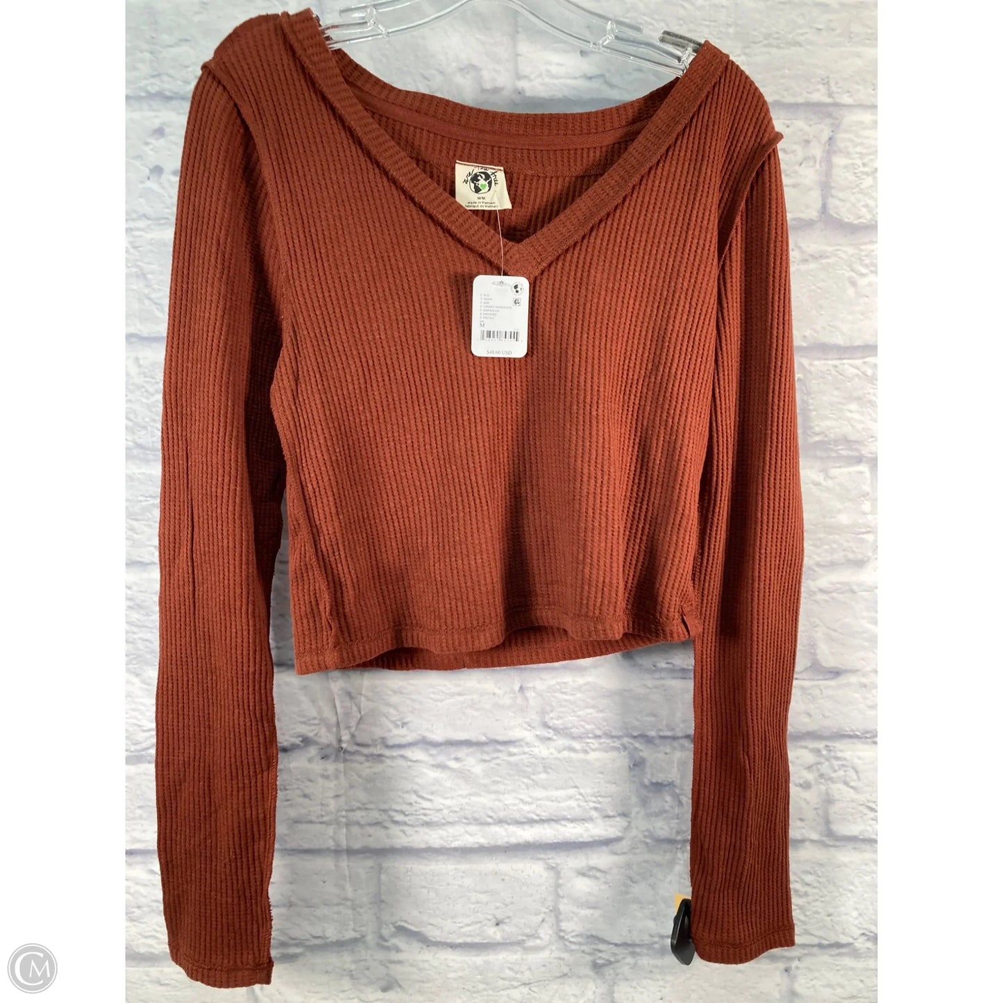 Top Long Sleeve Basic By We The Free In Brown, Size: M