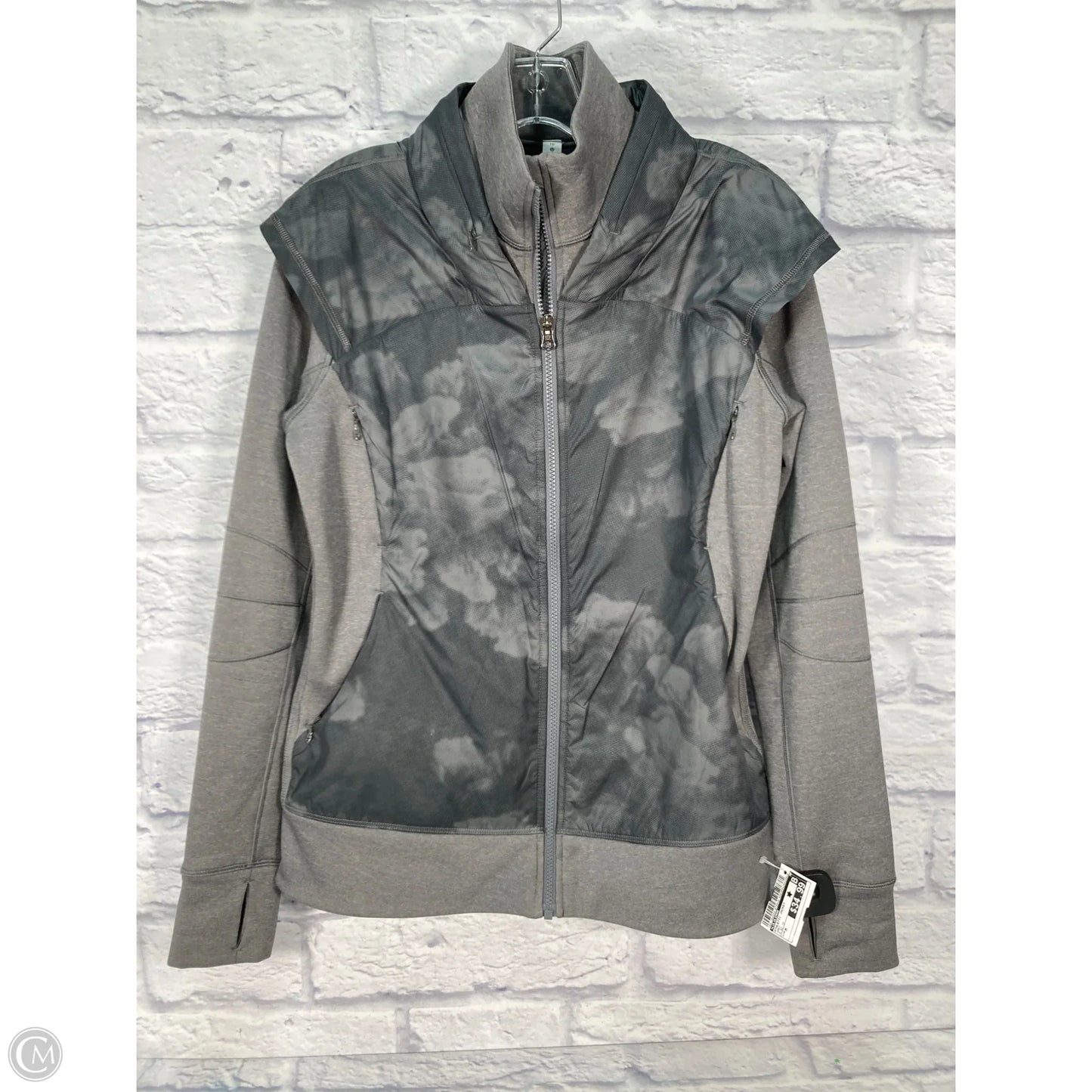 Athletic Jacket By Lululemon In Grey, Size: M