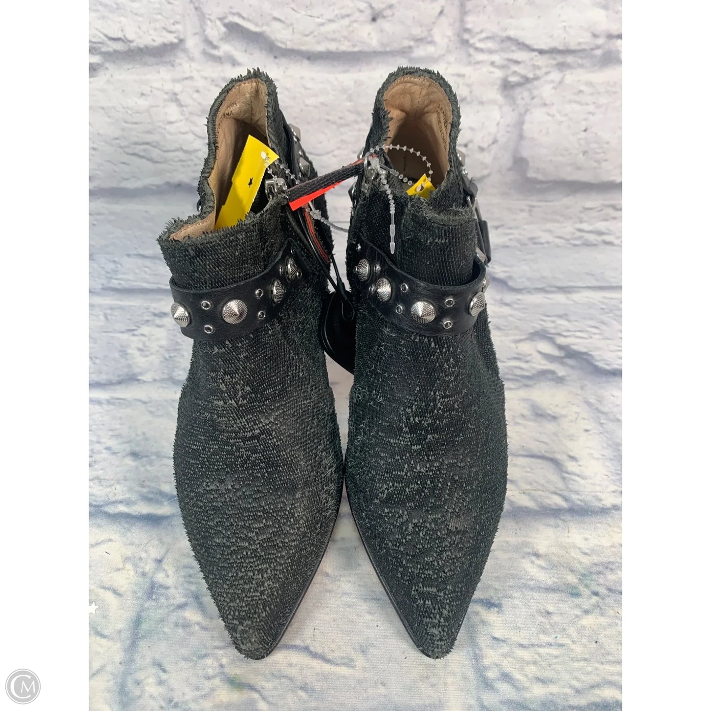 Boots Ankle Flats By Joes Jeans In Black & Silver, Size: 6