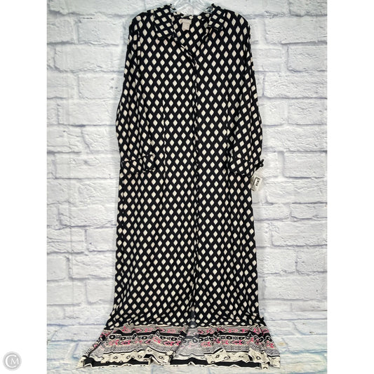 Dress Casual Maxi By Chicos In Black & Tan, Size: L