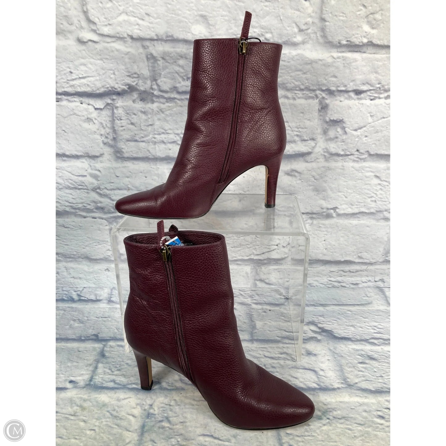 Boots Designer By Kurt Geiger In Maroon, Size: 7