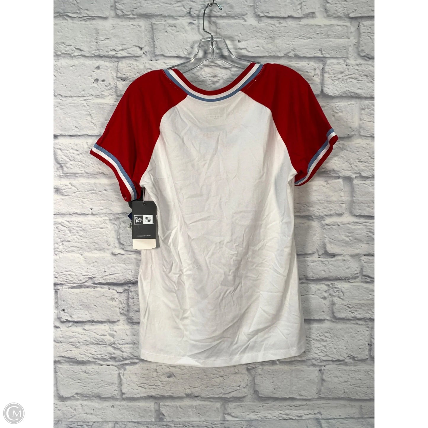 Top Short Sleeve By New Era In Blue & Red & White, Size: L