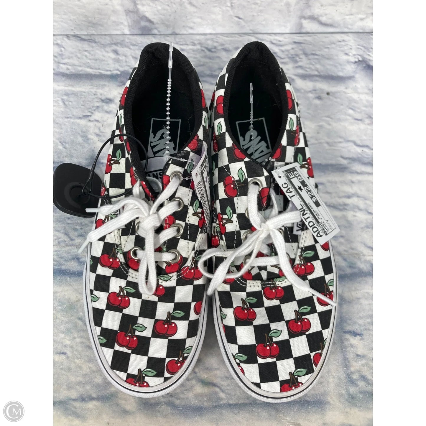 Shoes Sneakers By Vans In Black & Red, Size: 7