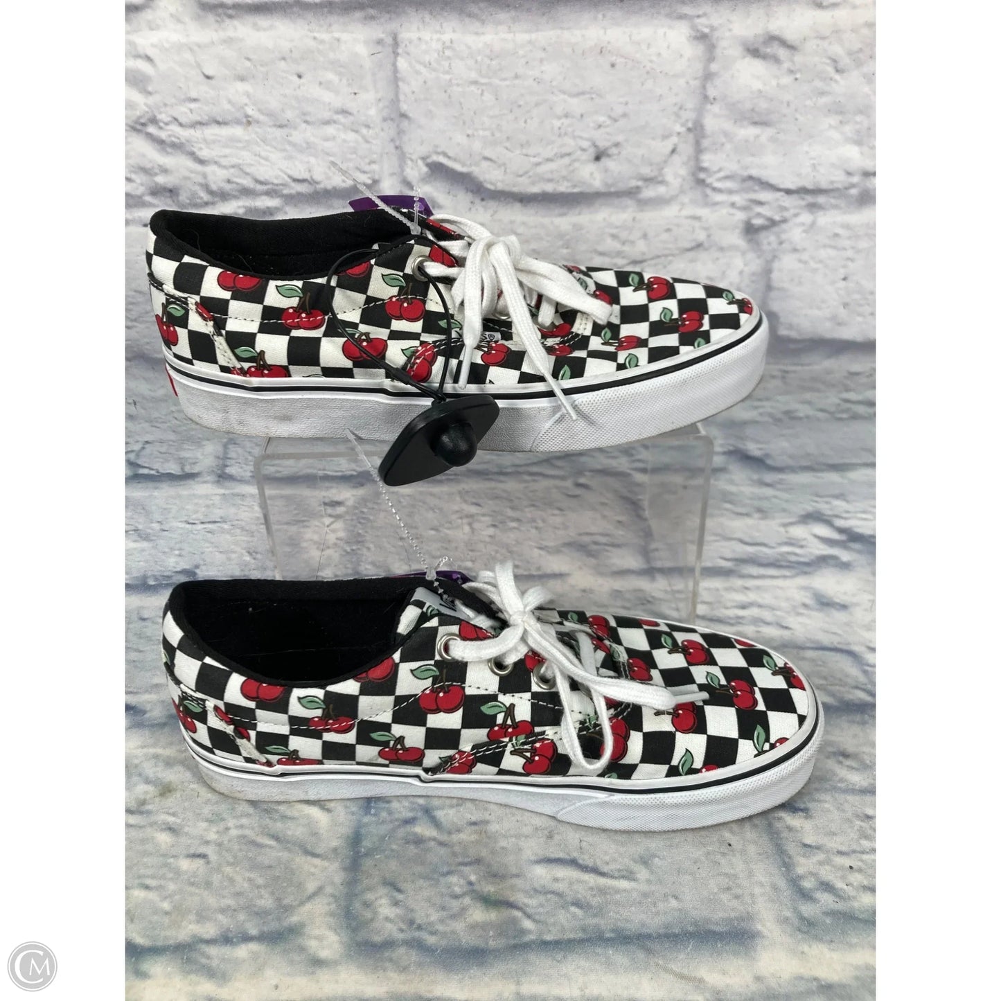 Shoes Sneakers By Vans In Black & Red, Size: 7
