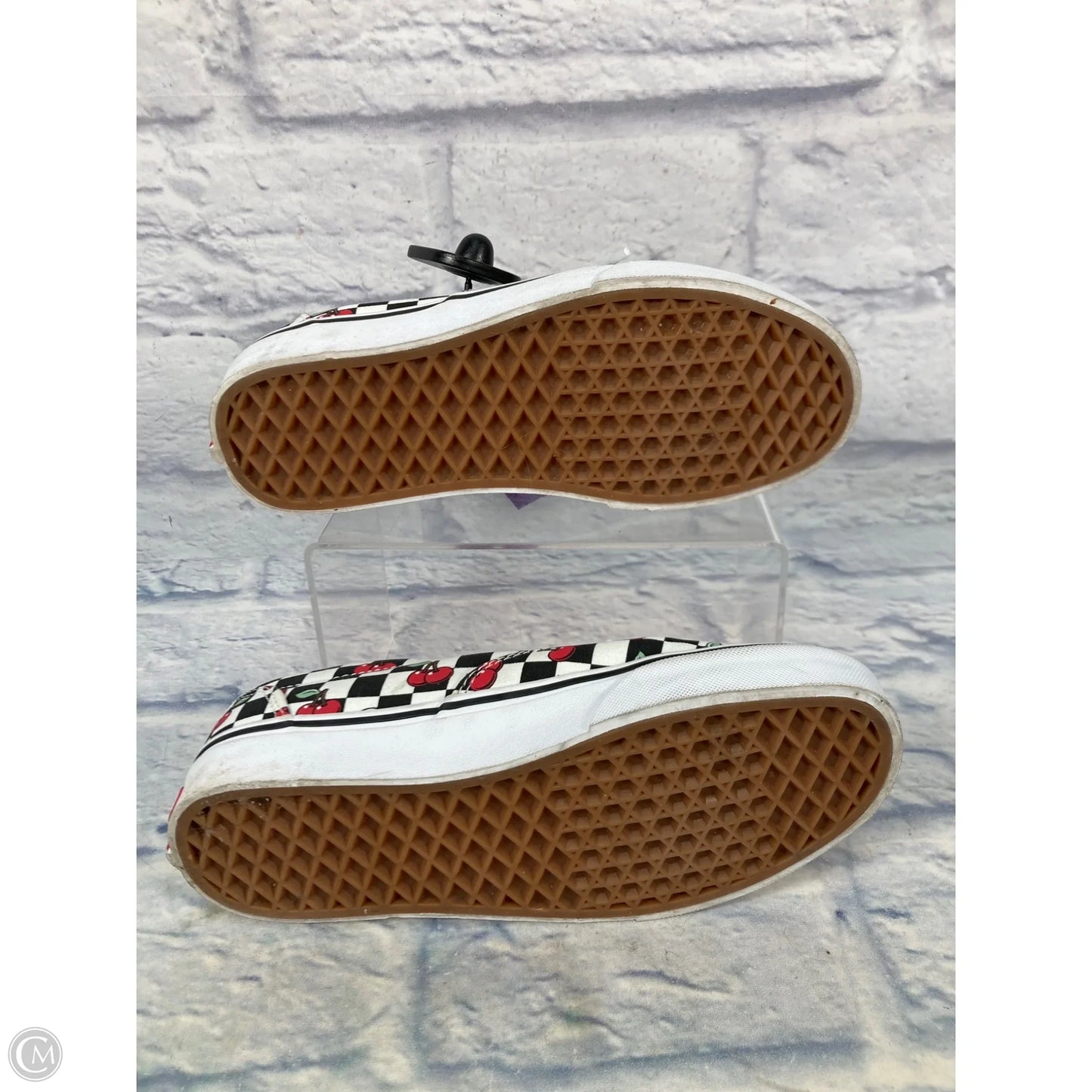 Shoes Sneakers By Vans In Black & Red, Size: 7