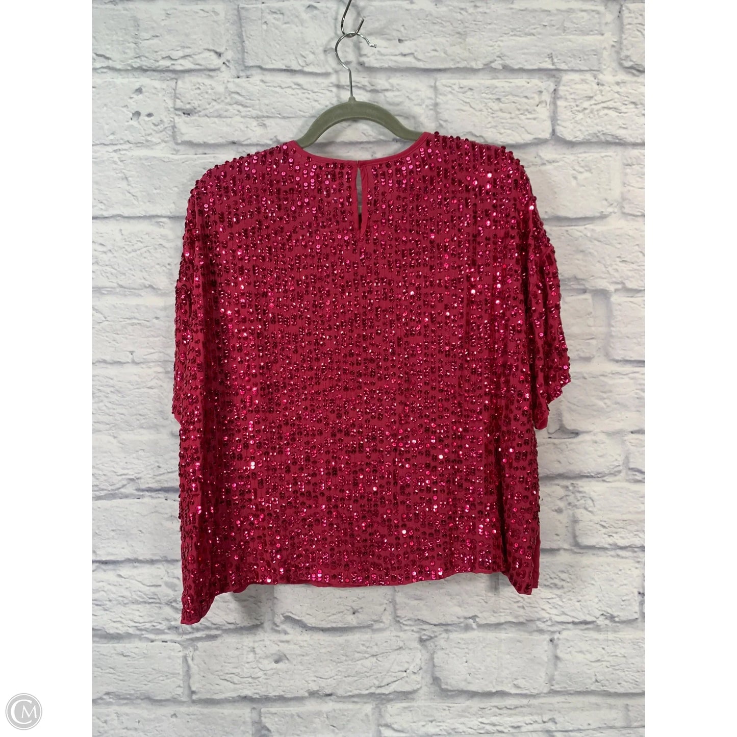 Blouse Short Sleeve By Velvet By Graham & Spencer In Pink, Size: L