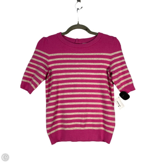 Sweater Short Sleeve By Maeve In Pink & Tan, Size: Xxs