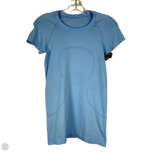 Athletic Top Short Sleeve By Lululemon In Blue, Size: S
