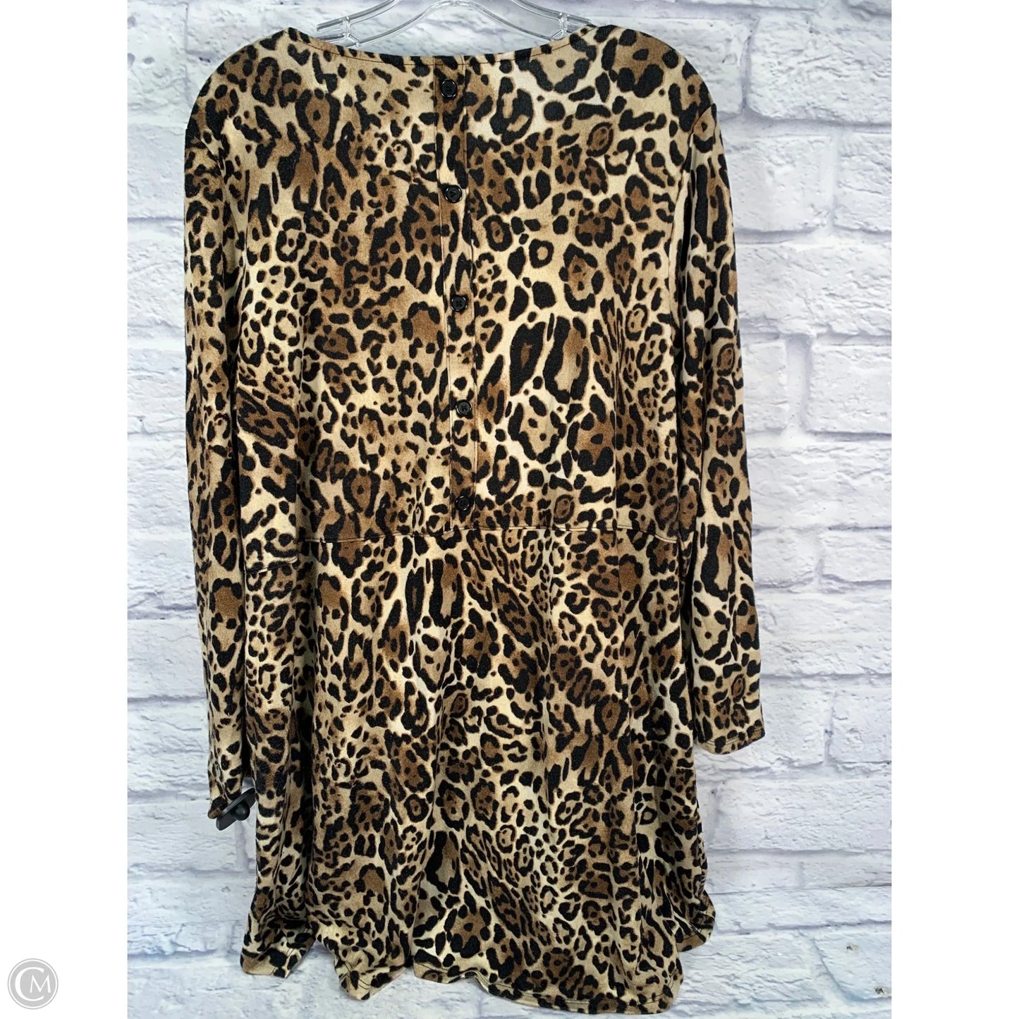 Tunic Long Sleeve By Chicos In Animal Print, Size: L
