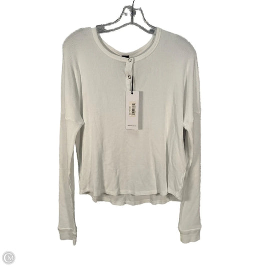 Top Long Sleeve By Bobi In White, Size: S